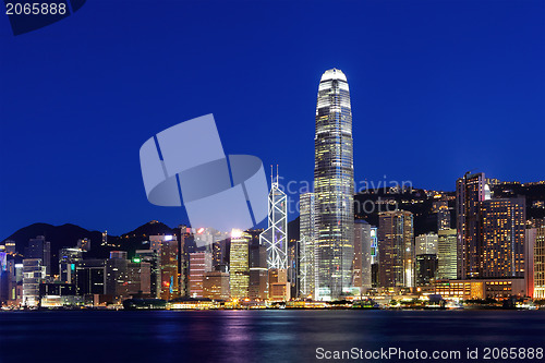 Image of Hong Kong skyline at night