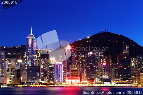 Image of Hong Kong skyline at night