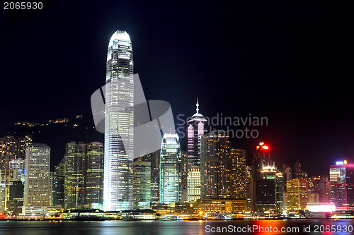Image of Hong Kong cityscape at night