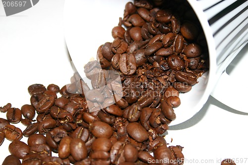Image of coffebeans and cup