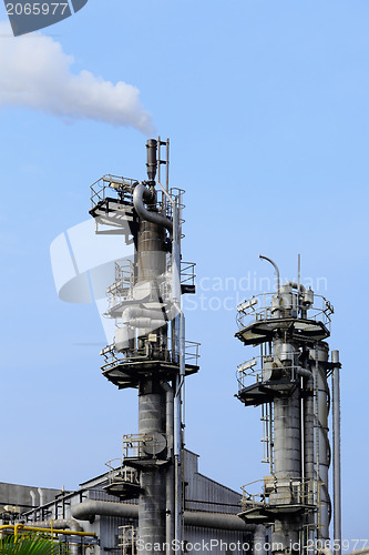 Image of Industrial with factory chimney