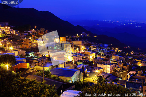 Image of jiu fen village at night, in Taiwan