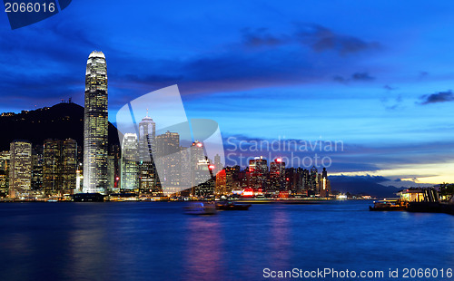 Image of Hong Kong skyline at night