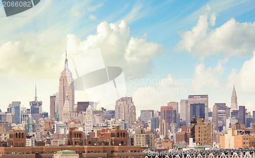 Image of NEW YORK CITY - MARCH 12: The Empire State Building and Chrysler