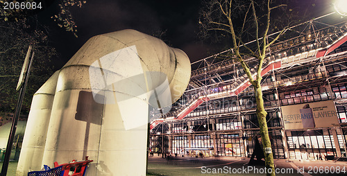 Image of PARIS - NOV 30: Centre Georges Pompidou (1977) view at night, No