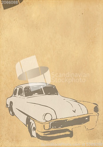 Image of vintage background with a car 