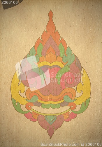 Image of art antique thai tradition stripe background with space 