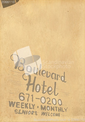 Image of paper vintage with Texas  background 