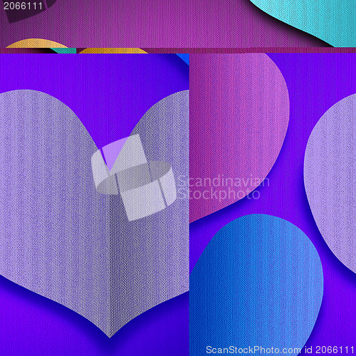 Image of Valentine's day or Wedding background with hearts 