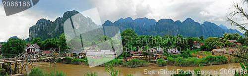 Image of Panorama of Vang Vieng, Laos 