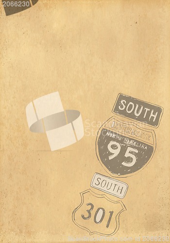 Image of paper vintage with Texas  background 