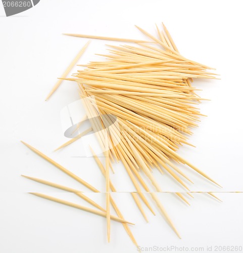 Image of Toothpicks on a white background 