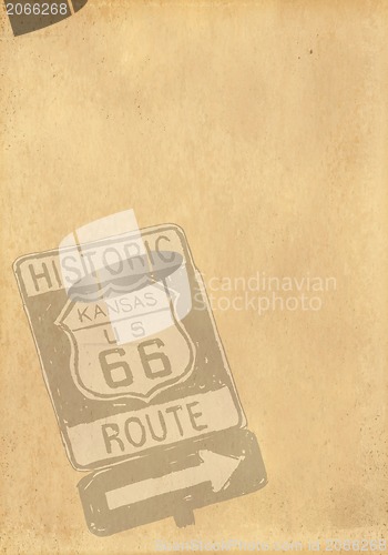 Image of paper vintage with Texas  background 