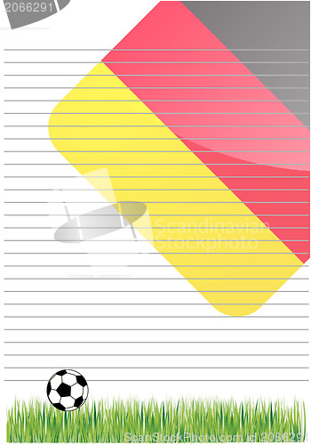 Image of Scribble flag with soccer ball 