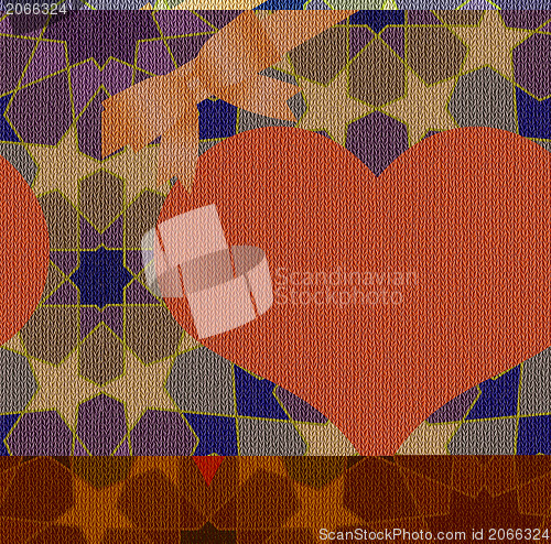 Image of Valentine's day or Wedding background with hearts 