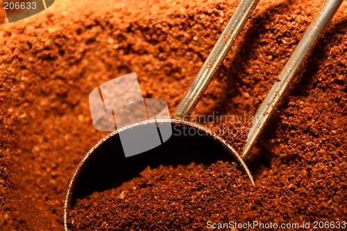 Image of ground coffee beans