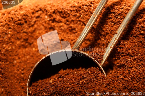 Image of ground coffee beans