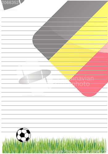 Image of Scribble flag with soccer ball 