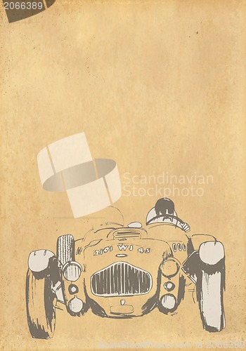 Image of vintage background with a car 