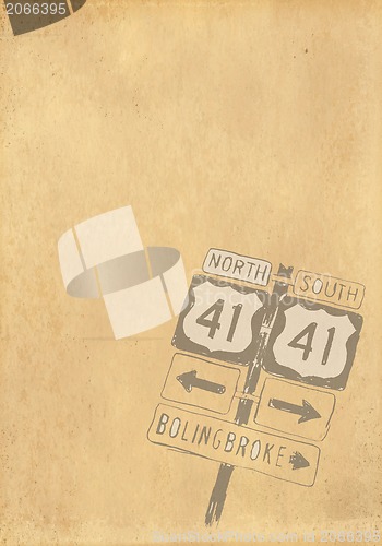 Image of paper vintage with Texas  background 