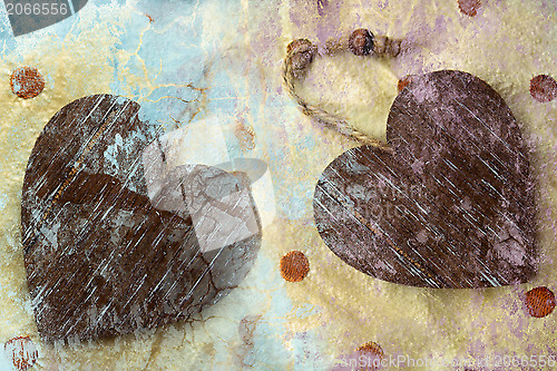 Image of Valentine postcard two hearts