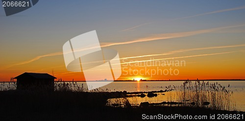 Image of sunset silhouettes