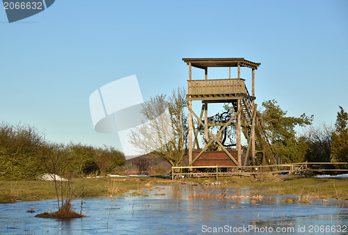 Image of bird watching tower