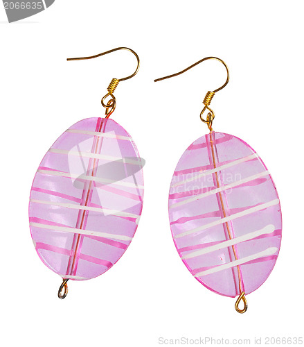 Image of Earrings glass oval