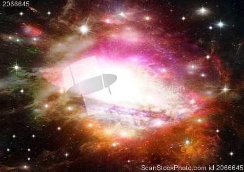 Image of galaxy in a free space