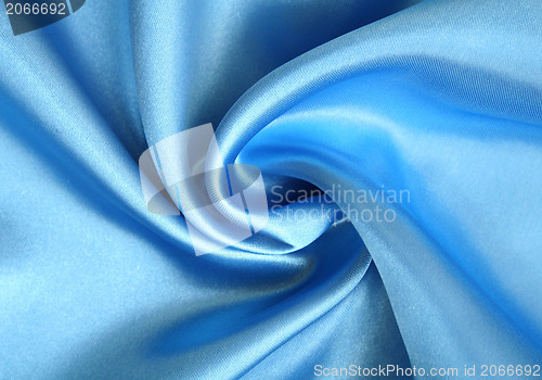 Image of Smooth elegant blue silk as background