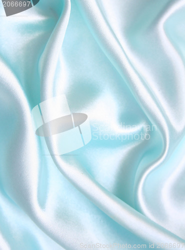 Image of Smooth elegant blue silk as background