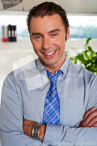 Image of Confident businessman, mid level manager
