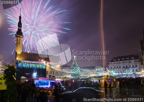 Image of New year's fireworks in Tallinn 