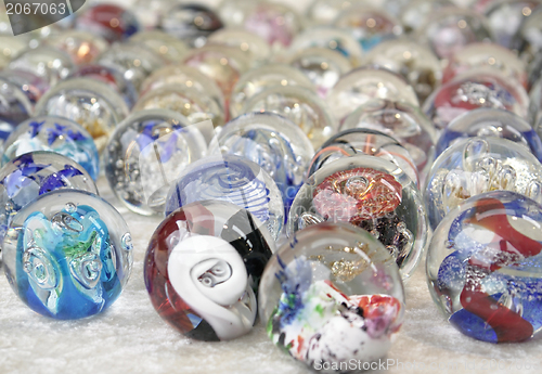 Image of colorfull glass marbles