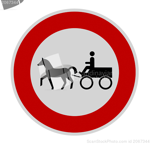 Image of no carriage sign