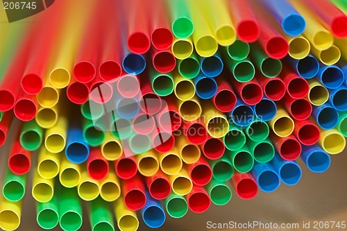 Image of colored straws