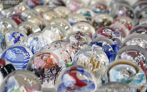 Image of colorfull glass marbles