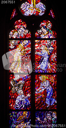 Image of church window in Prague