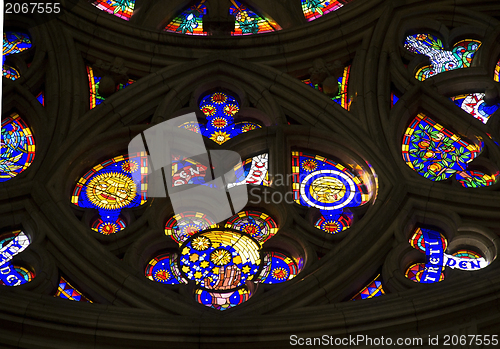 Image of church window in Prague