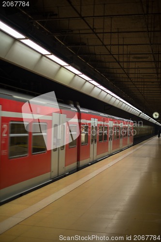 Image of Subway train at platform