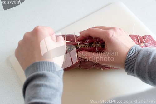 Image of Preparing a laced beef