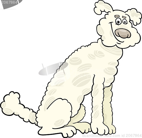 Image of poodle dog cartoon illustration