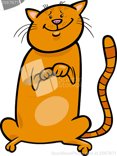 Image of cute cat cartoon illustration