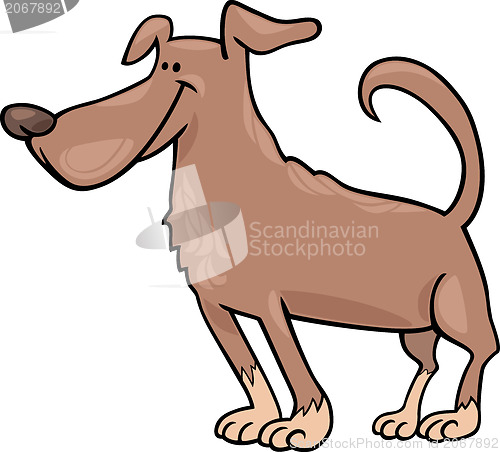 Image of funny dog cartoon illustration