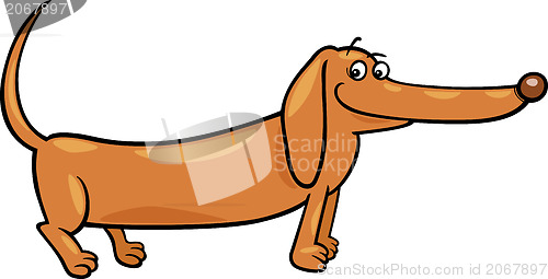 Image of dachshund dog cartoon illustration