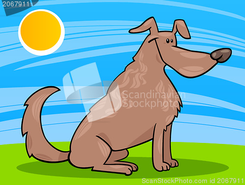 Image of cute sitting dog cartoon illustration