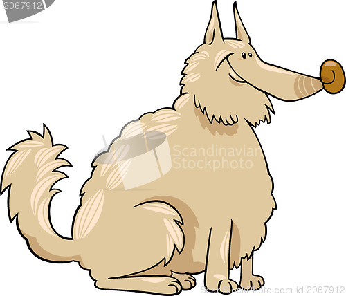 Image of spitz dog cartoon illustration