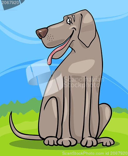 Image of great dane dog cartoon illustration