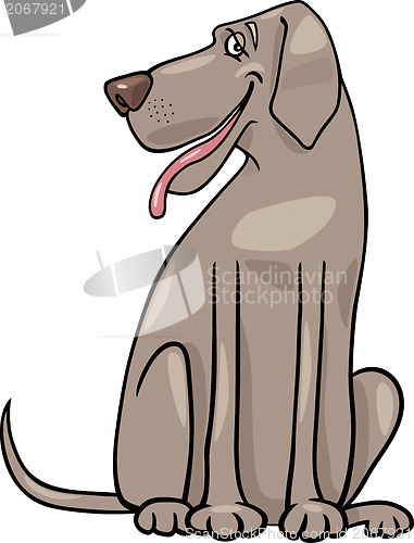 Image of great dane dog cartoon illustration