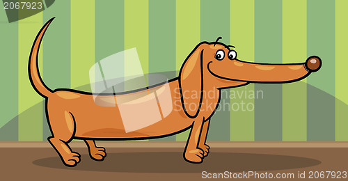 Image of dachshund dog cartoon illustration